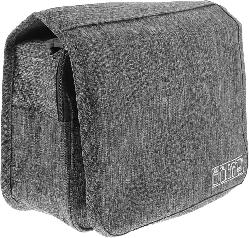 Large Capacity Travel Toiletry Bag For Women Portable Cosmetic Organizer Grey - Image 1
